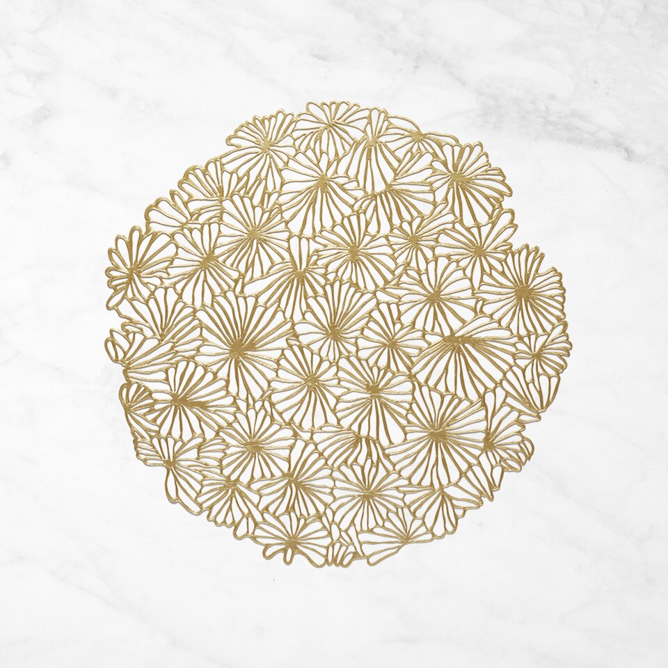Chilewich Daisy Round Placemat, Gilded Williams Sonoma AU